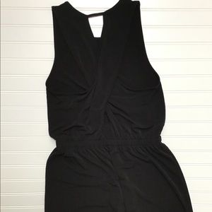 Banana Republic Solid Black Cross-Back Dress